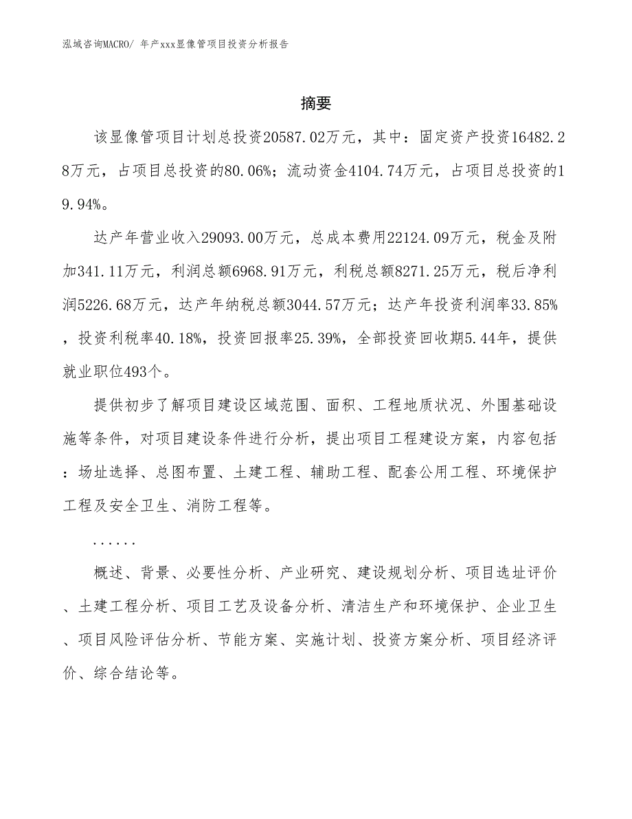 年产xxx显像管项目投资分析报告_第2页