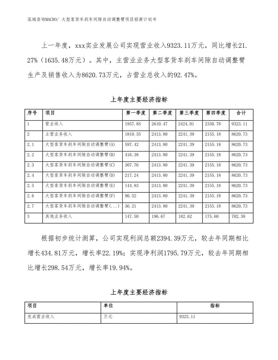 大型客货车刹车间隙自动调整臂项目招商计划书_第5页