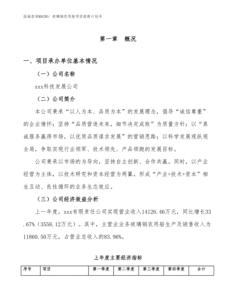 玻璃钢农用船项目招商计划书_第4页