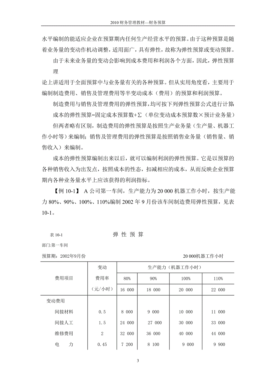 2010财务管理教材 第九章财务预算_第3页