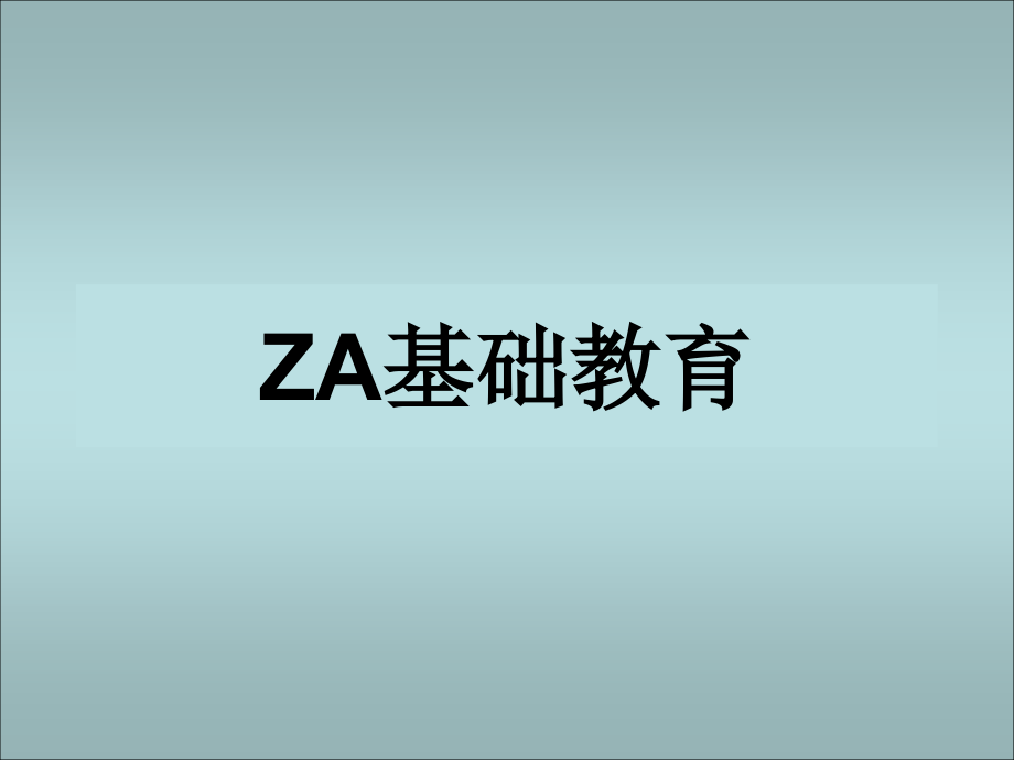 《za基础教育》ppt课件_第1页