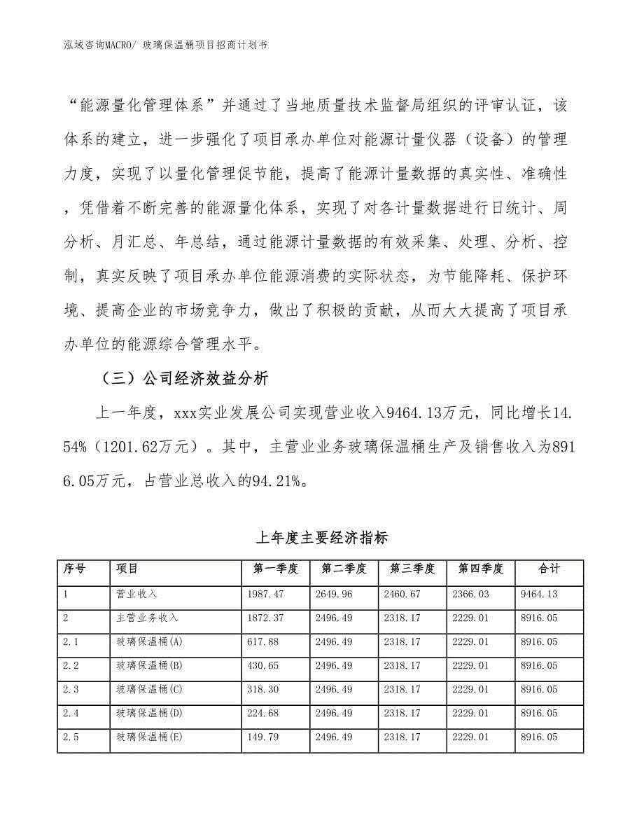 玻璃保温桶项目招商计划书_第5页