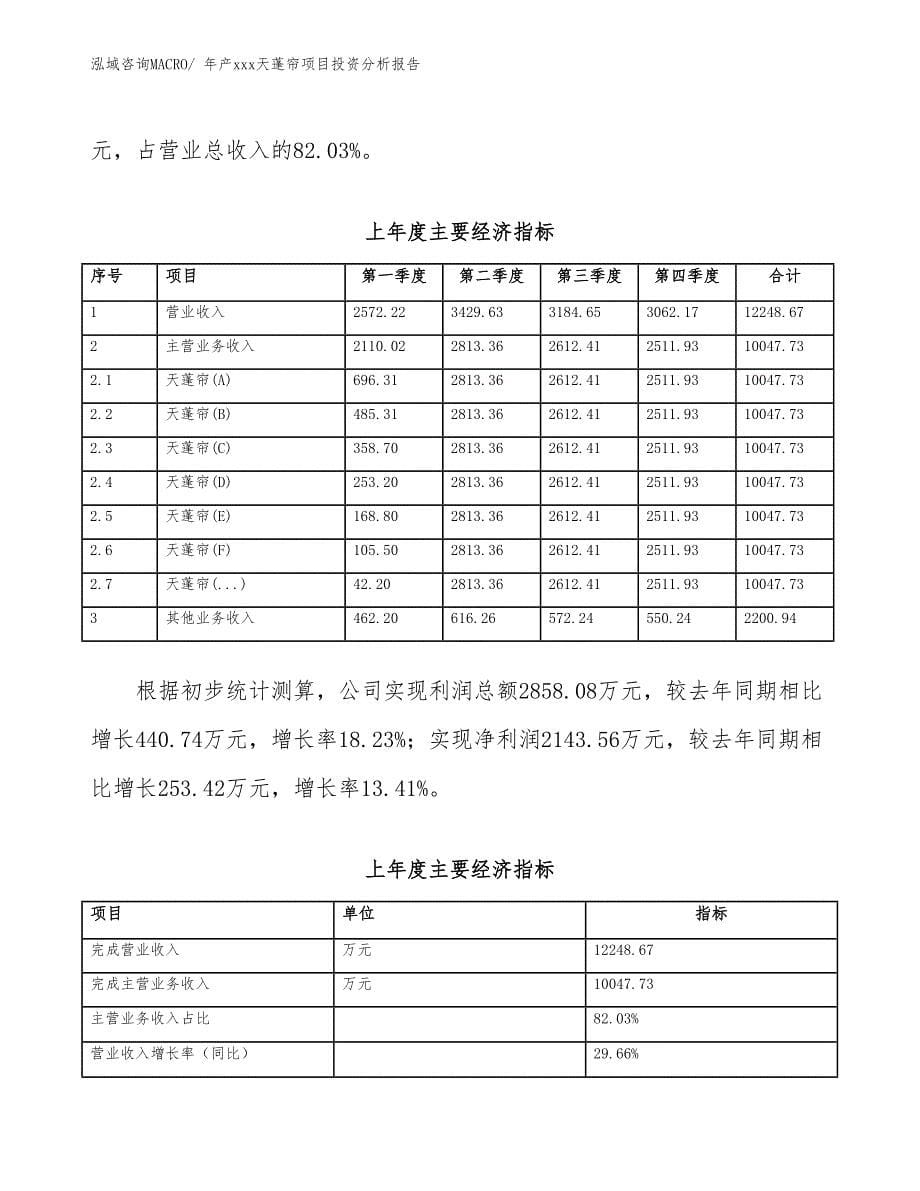 年产xxx天蓬帘项目投资分析报告_第5页