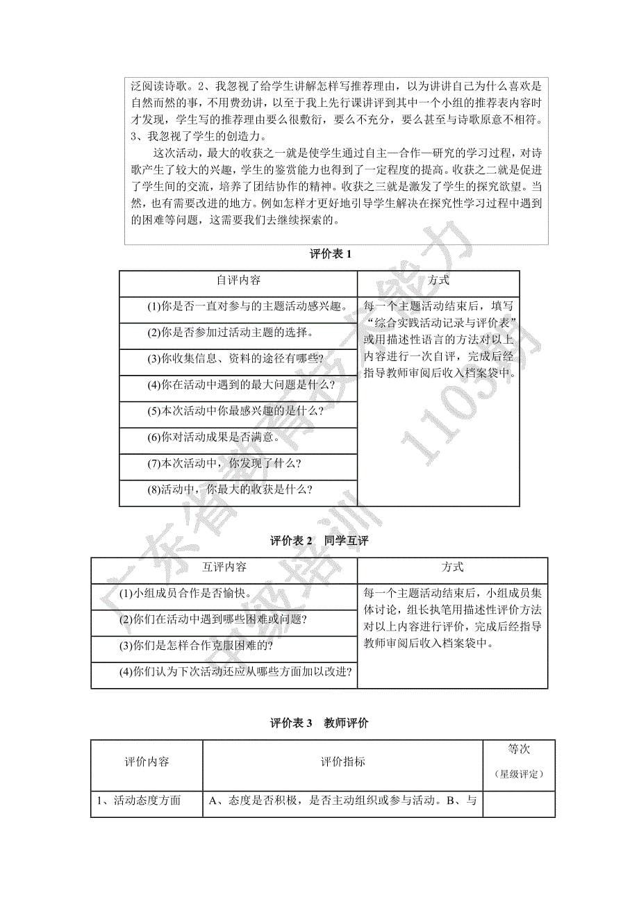 在诗歌的海洋遨游 研究性学习设计方案范例_第5页