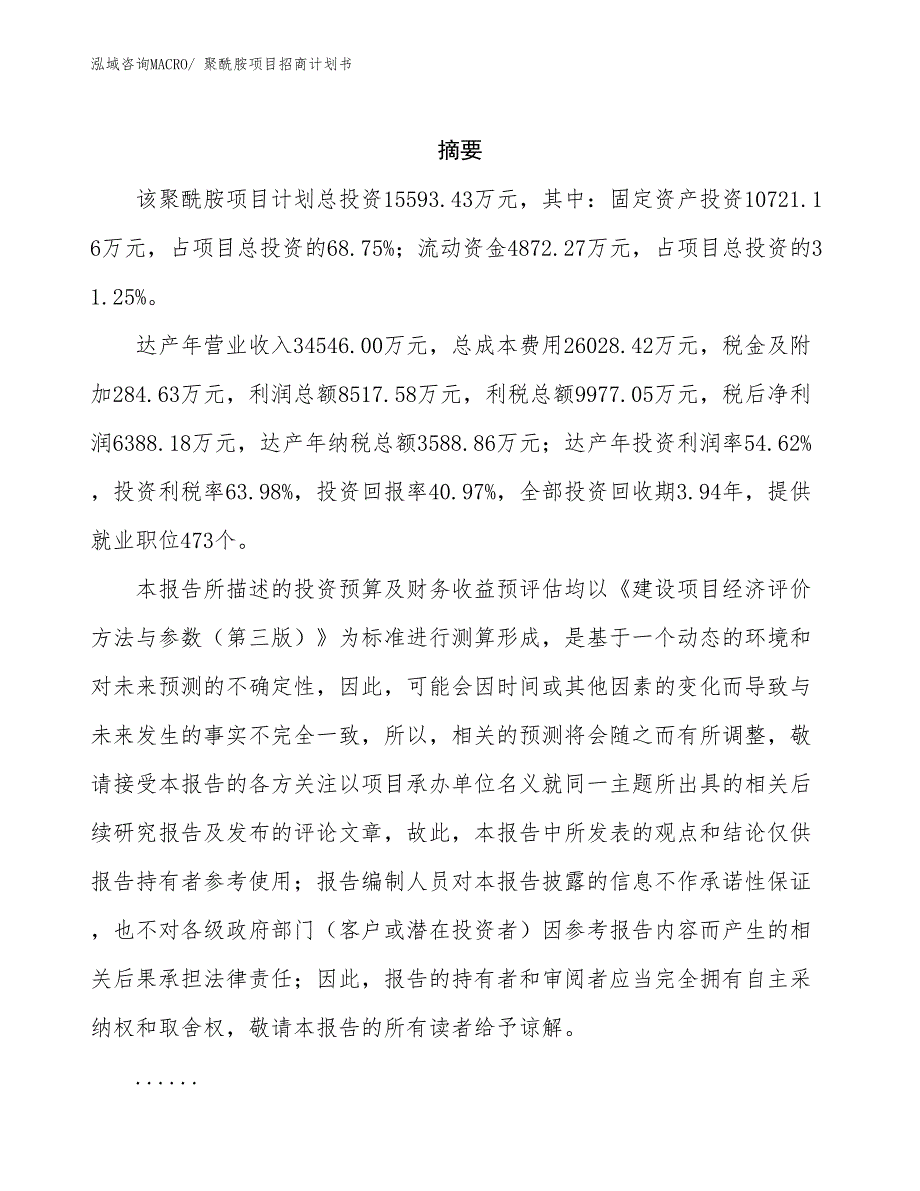 聚酰胺项目招商计划书_第2页