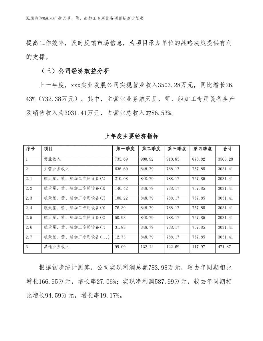 航天星、箭、船加工专用设备项目招商计划书_第5页