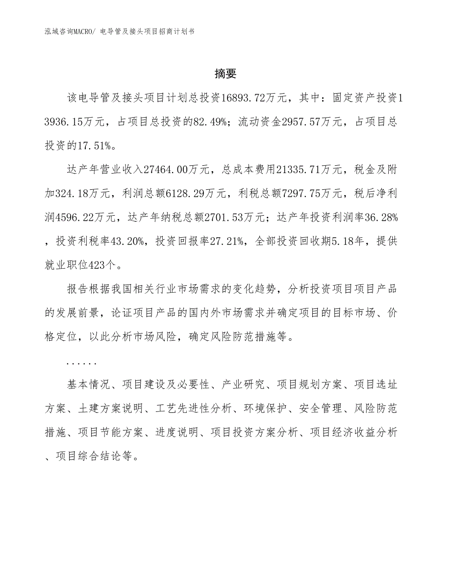 电导管及接头项目招商计划书_第2页