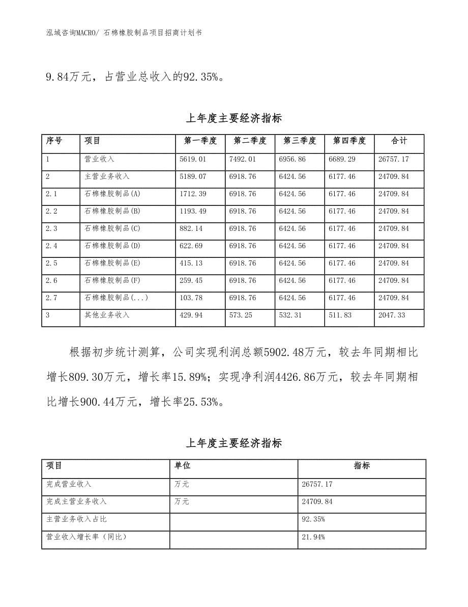 石棉橡胶制品项目招商计划书_第5页