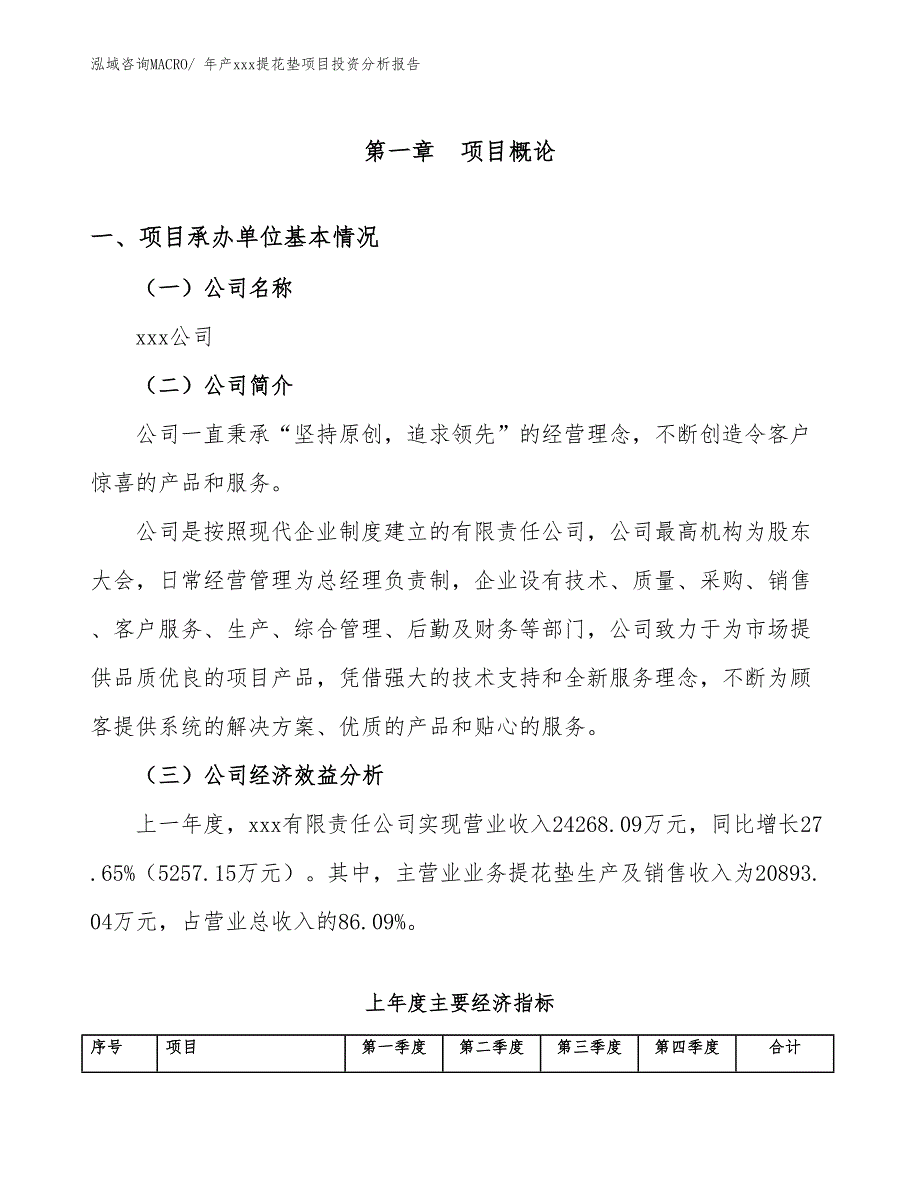 年产xxx提花垫项目投资分析报告_第4页