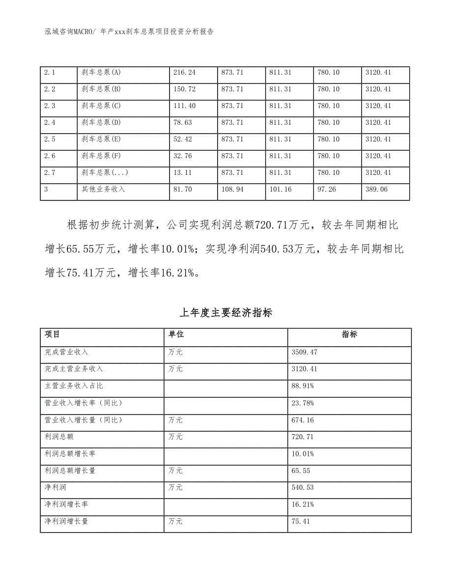 年产xxx刹车总泵项目投资分析报告_第5页