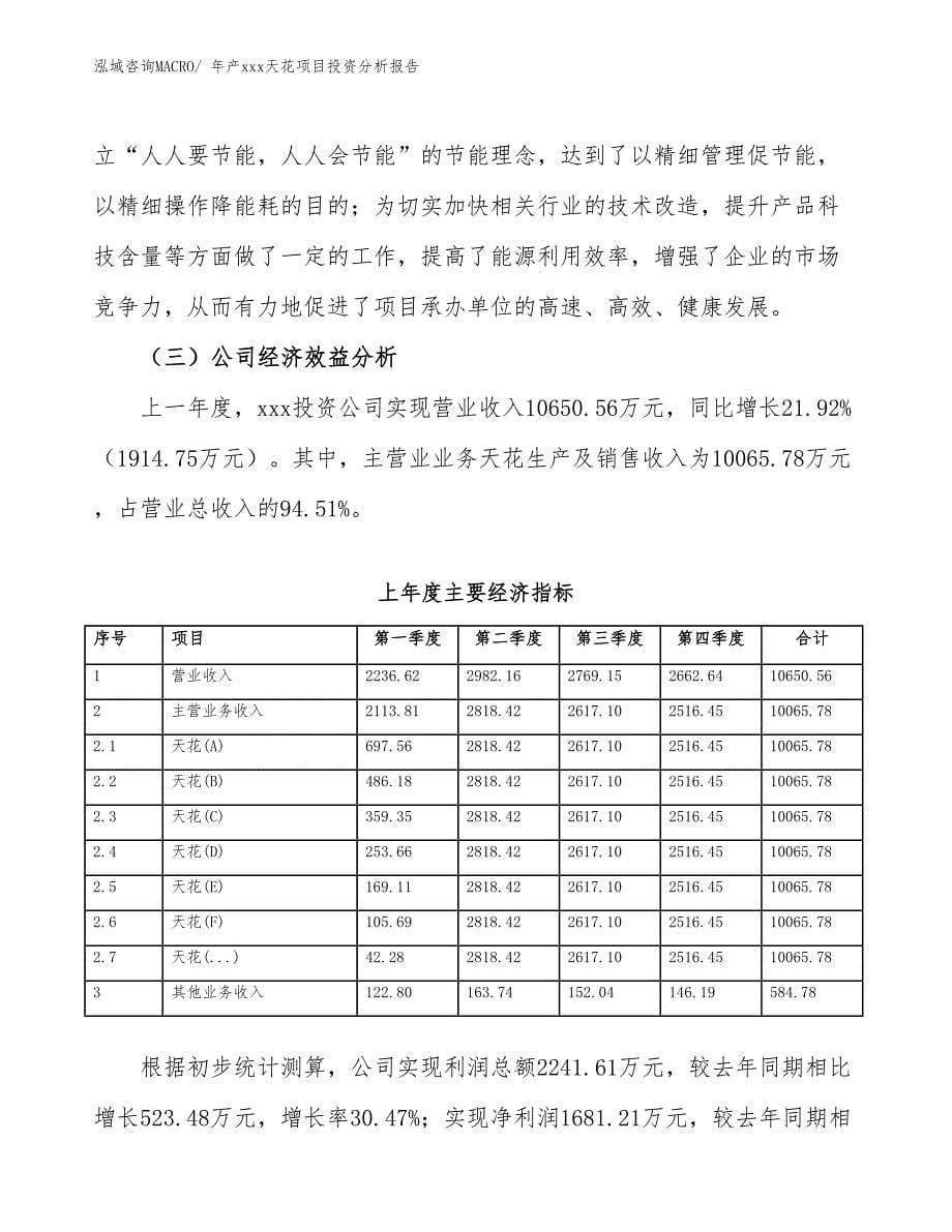 年产xxx天花项目投资分析报告_第5页