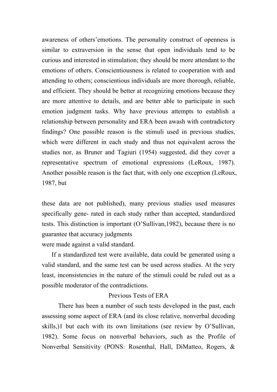 一种新的衡量情绪识别能力的测验：松本和艾克曼的日本人与高加索人的短暂表情识别测验（jacbart）外文翻译_第3页