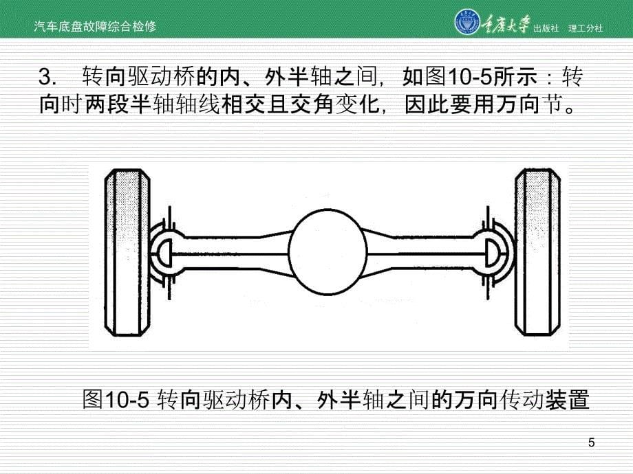 汽车底盘故障综合检修项目10万向传动装置的故障诊断与检修_第5页