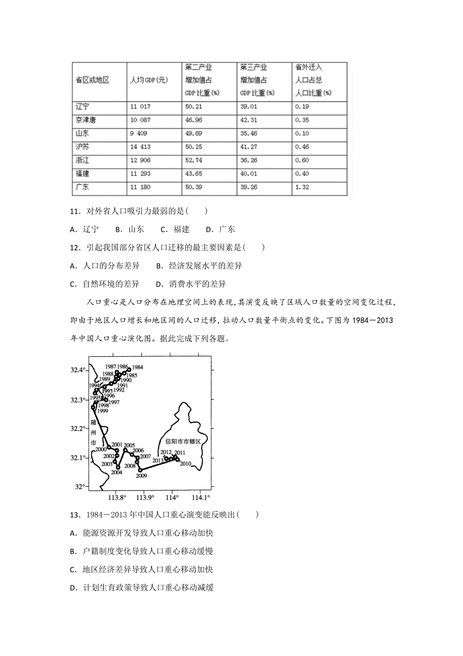 高一下学期人教版地理必修2 第一单元 第二节  人口的空间变化---精校解析 Word版_第3页