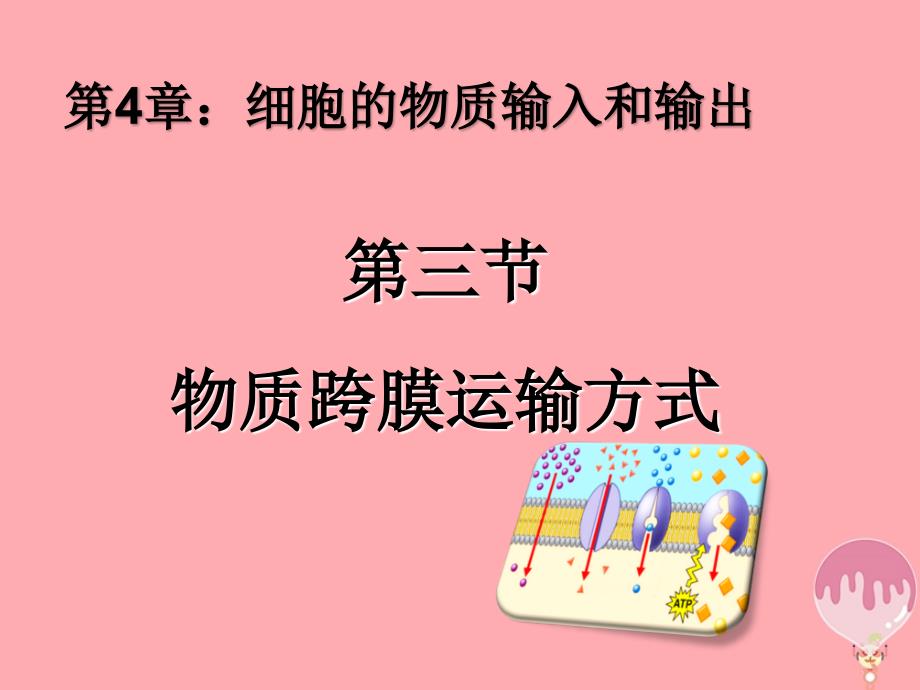 河北省南宫市高中生物第四章细胞的物质输入和输出4.3物质跨膜运输的方式2课件新人教版必修_第2页