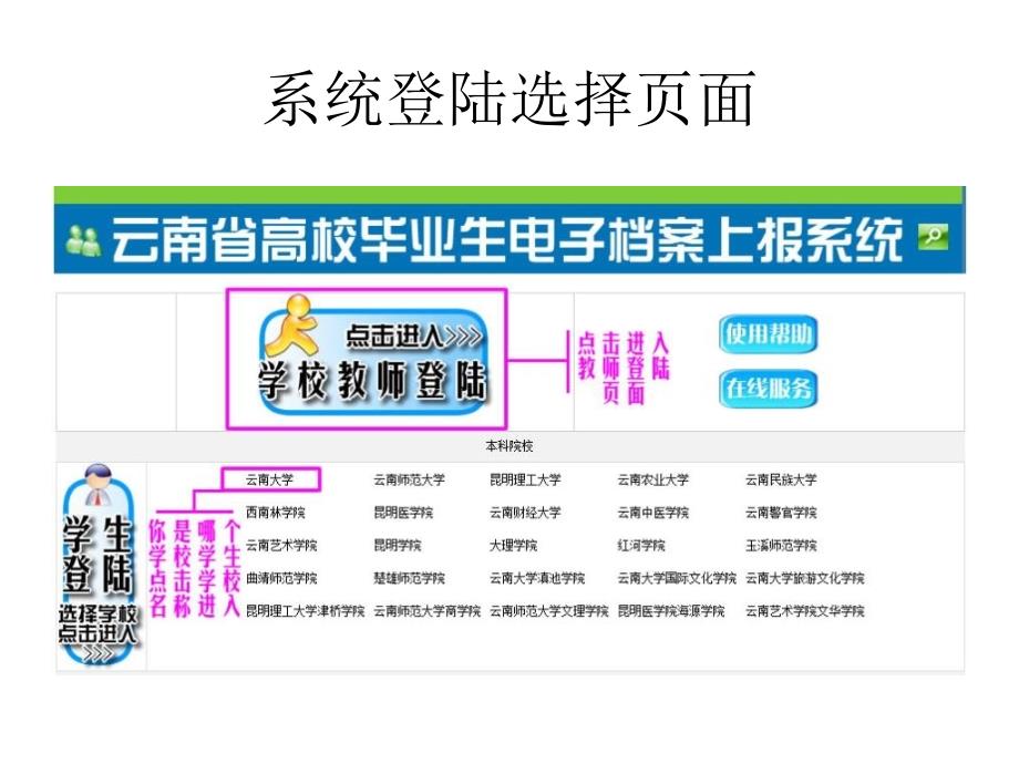 云南高校毕业生电子档案上报系统使用说明_第3页