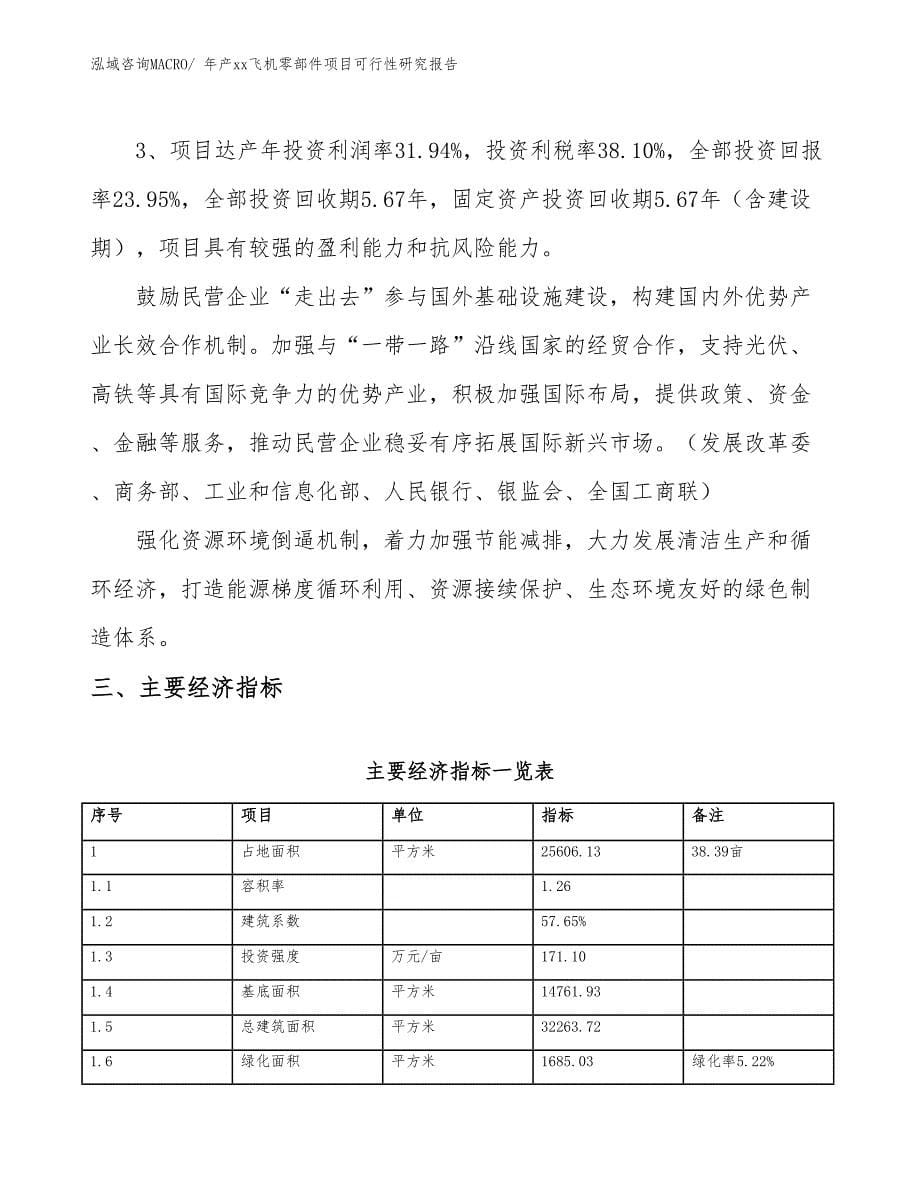 年产xx飞机零部件项目可行性研究报告_第5页