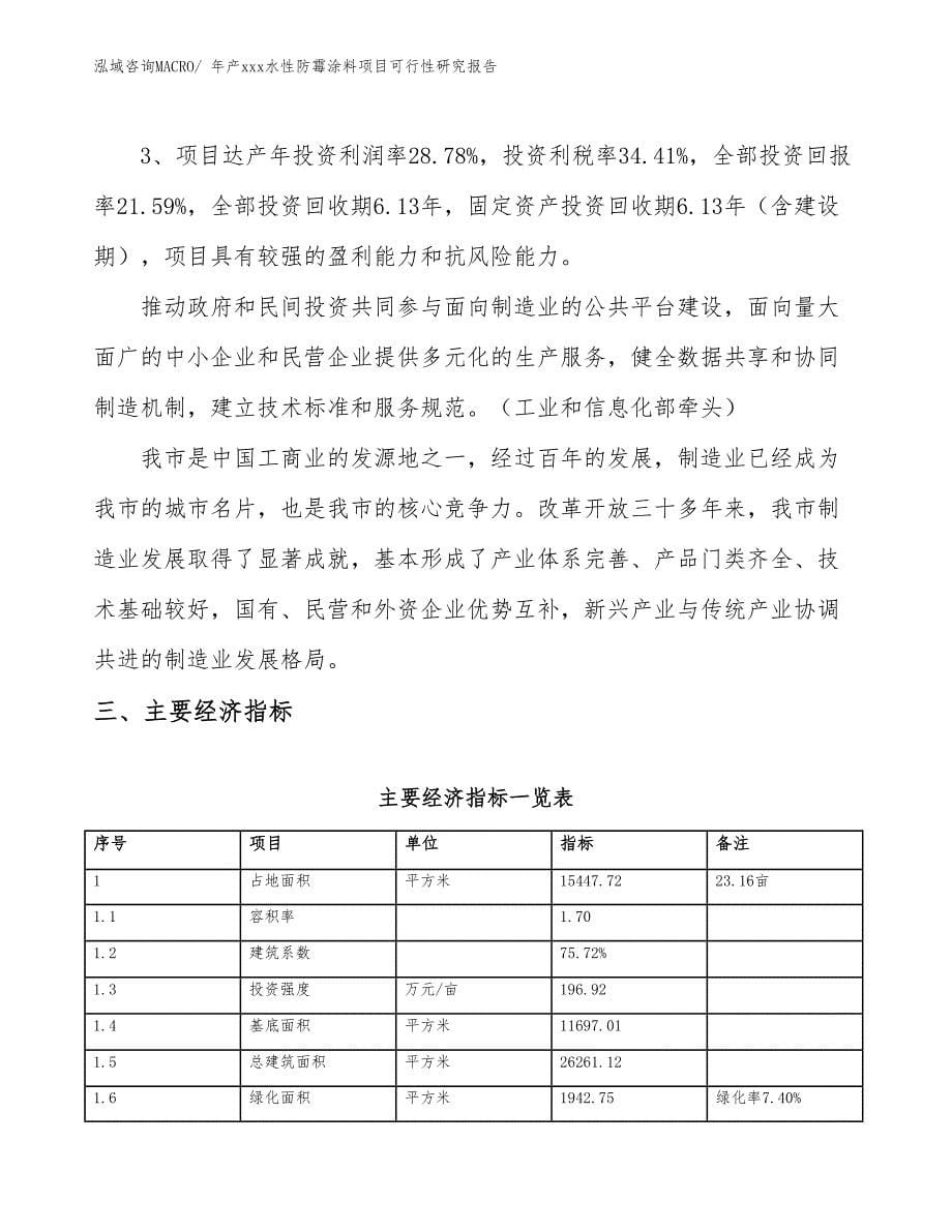 年产xxx水性防霉涂料项目可行性研究报告_第5页