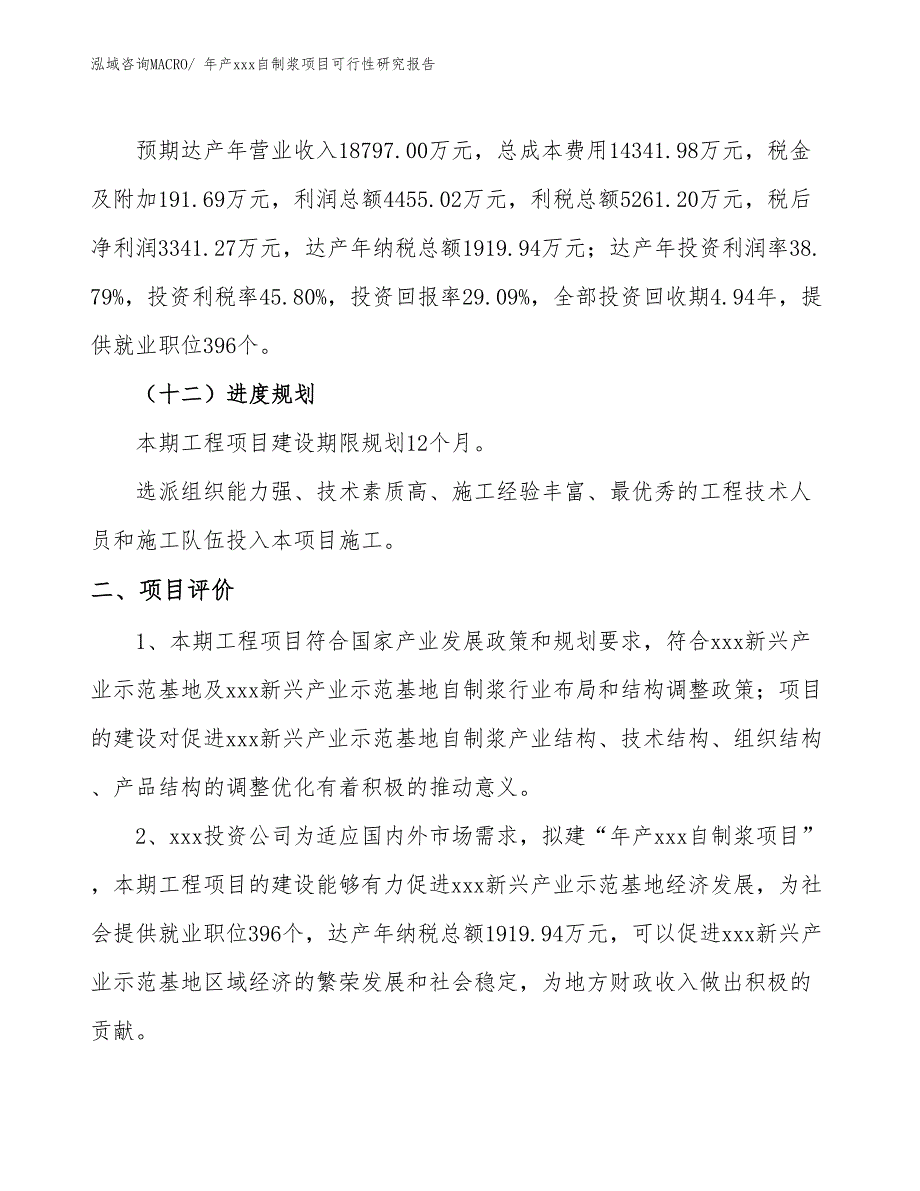 年产xxx自制浆项目可行性研究报告_第4页