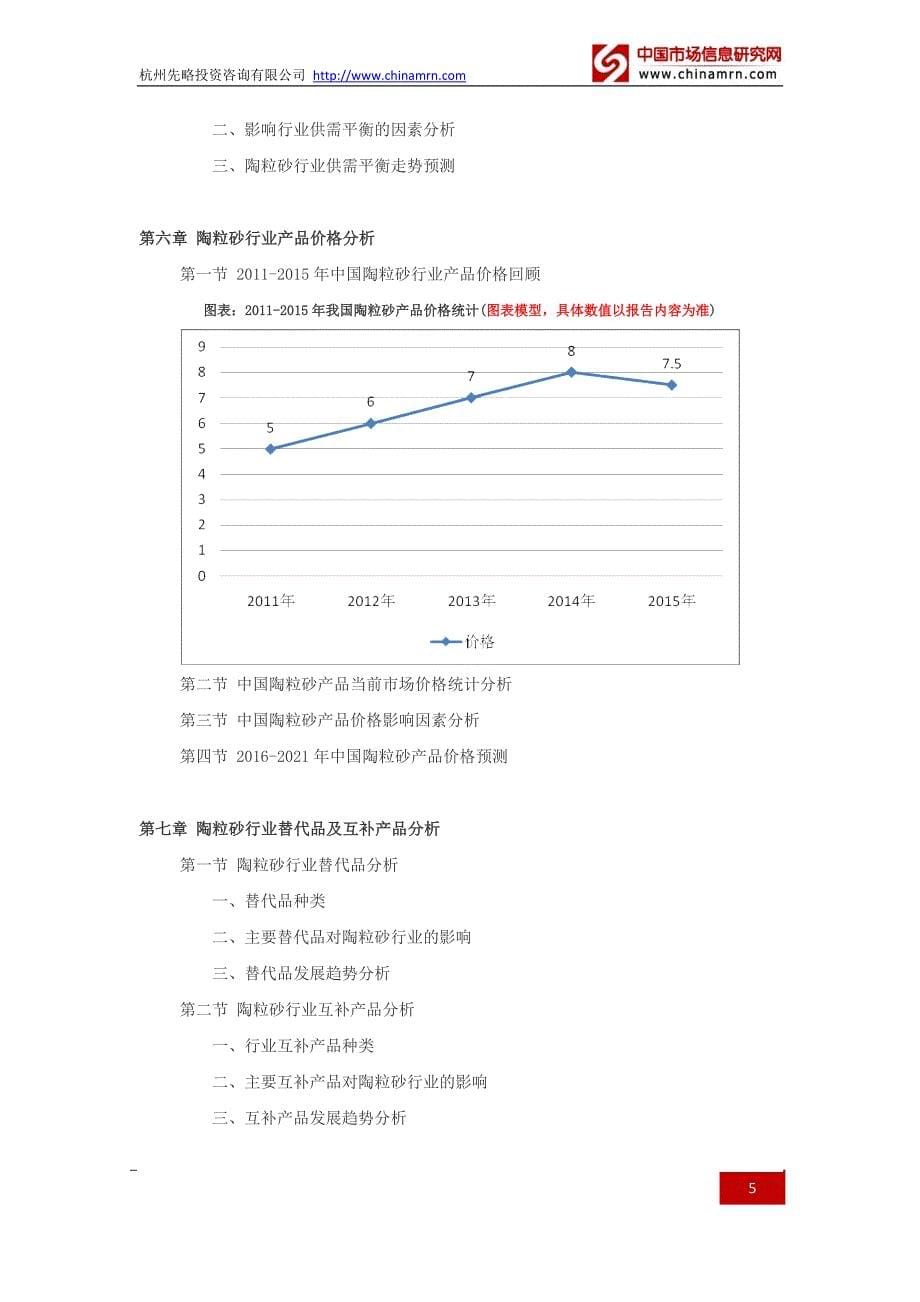 2016-2021年陶粒砂行业深度调查及发展前景研究报告_第5页