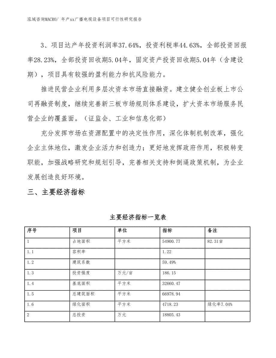 年产xx广播电视设备项目可行性研究报告_第5页