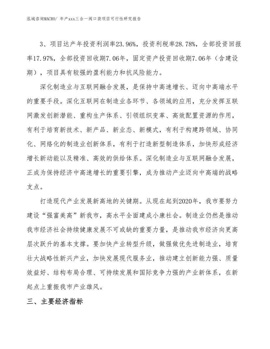 年产xxx三合一阀口袋项目可行性研究报告_第5页