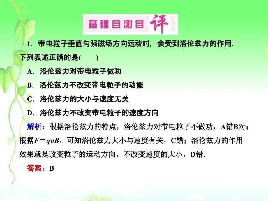 高三物理一轮精品课件82磁场对运动电荷的作用课件新人教_第5页