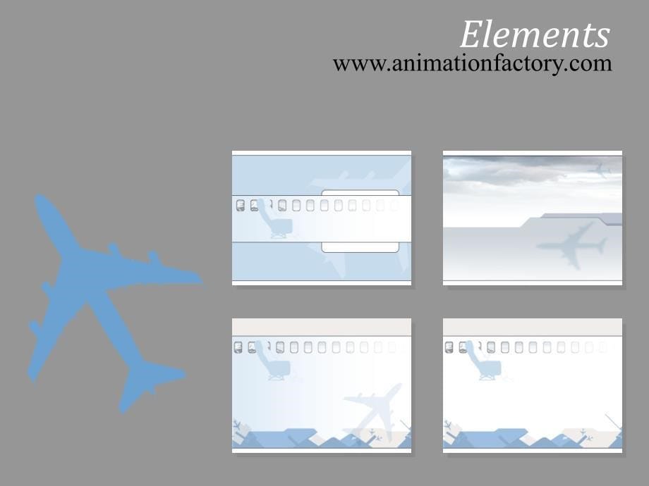 飞机屋顶蓝色背景ppt模板_第5页