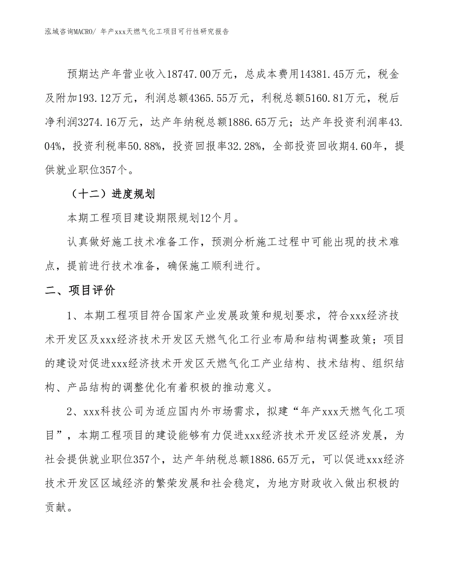 年产xxx天燃气化工项目可行性研究报告_第4页