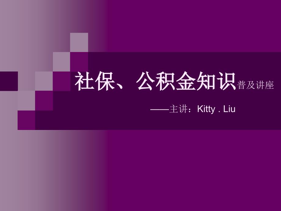 社保、公积金讲座合肥_第1页