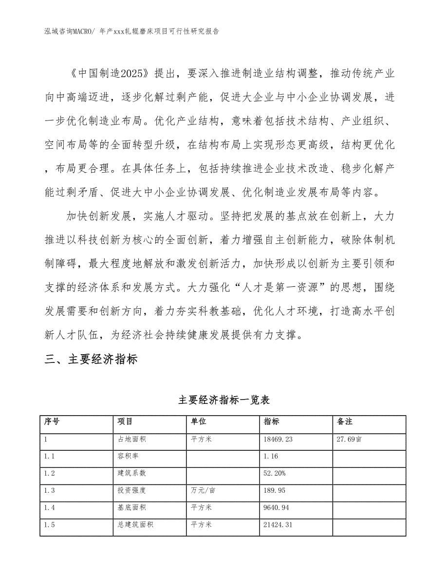 年产xxx轧辊磨床项目可行性研究报告_第5页