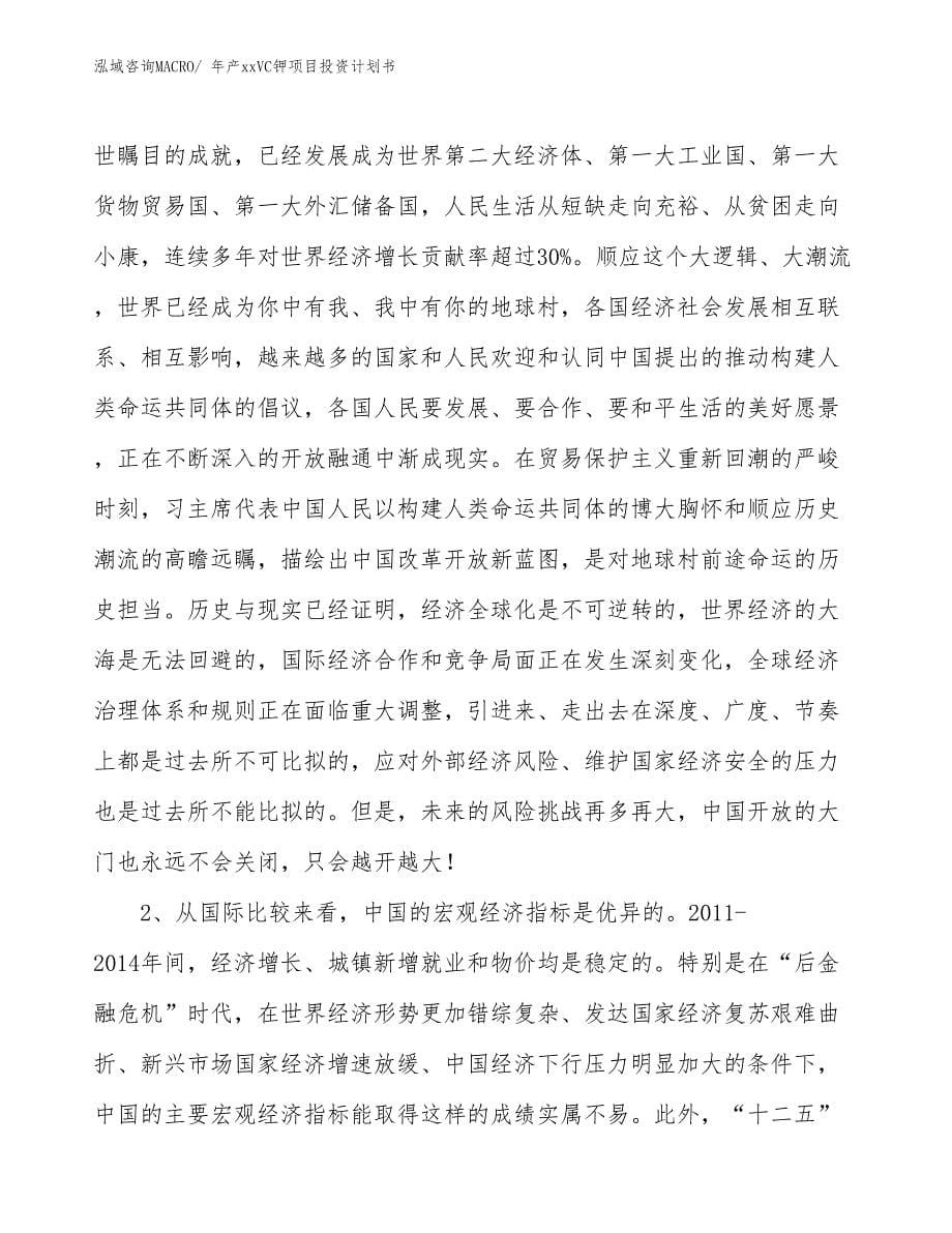 年产xxVC钾项目投资计划书_第5页