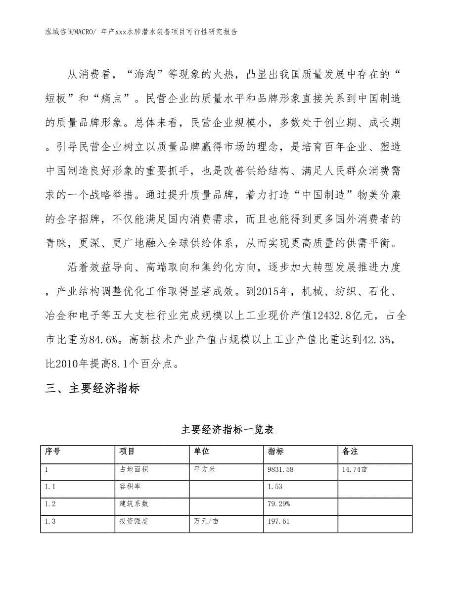 年产xxx水肺潜水装备项目可行性研究报告_第5页