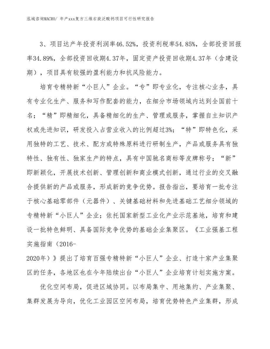 年产xxx复方三维右旋泛酸钙项目可行性研究报告_第5页