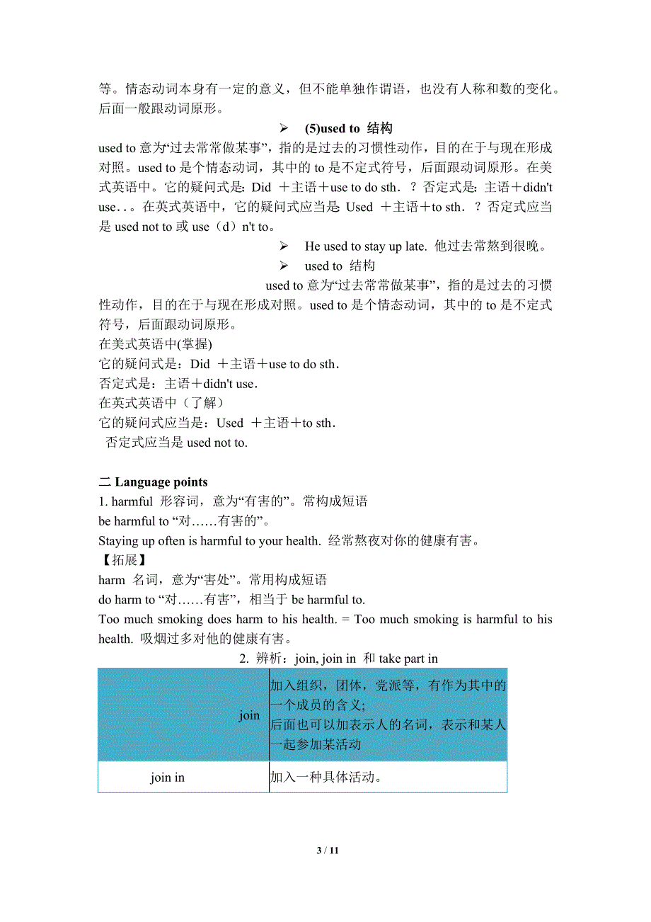 人教版九年级英语第十三单元知识点及检测_第3页