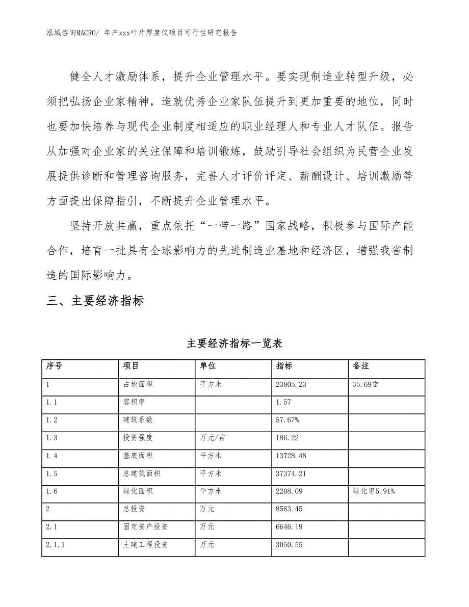 年产xxx叶片厚度仪项目可行性研究报告_第5页