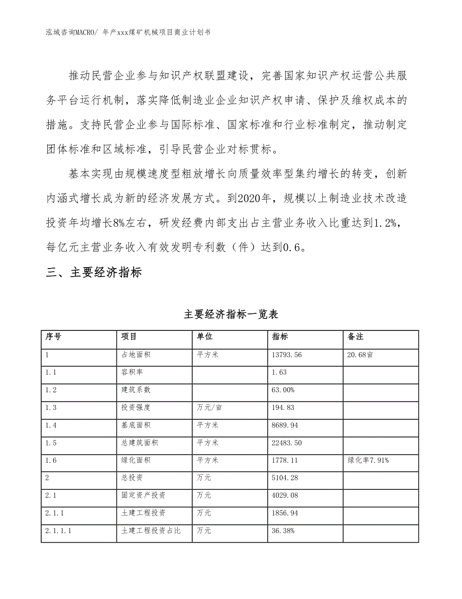 年产xxx煤矿机械项目商业计划书_第4页