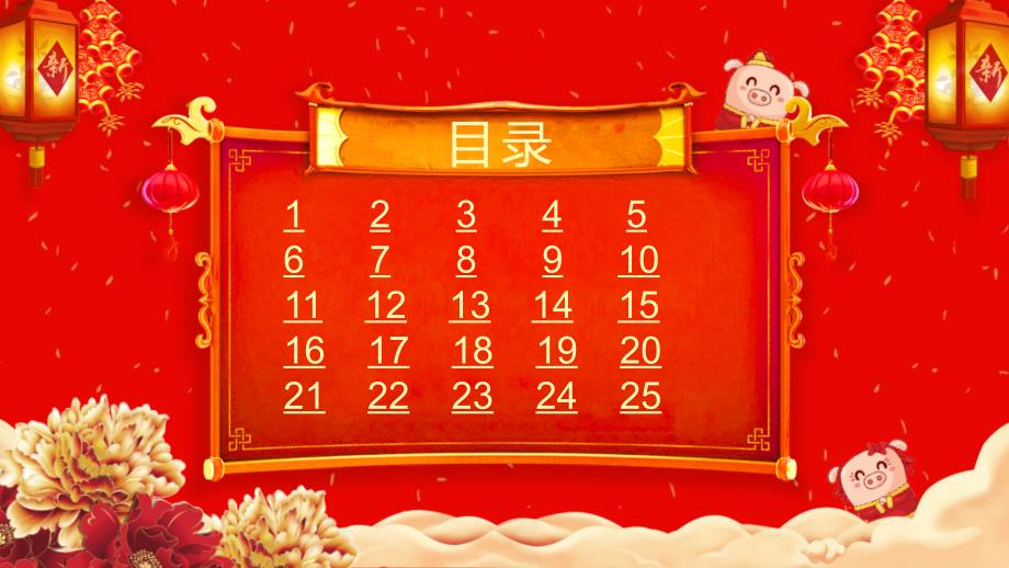 2019猪年喜庆欢乐元宵节猜灯谜PPT模板_第3页