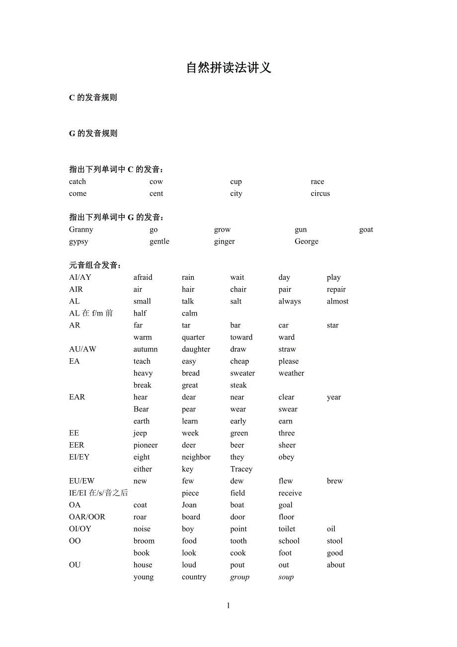 自然拼读法讲义最新版.doc_第1页