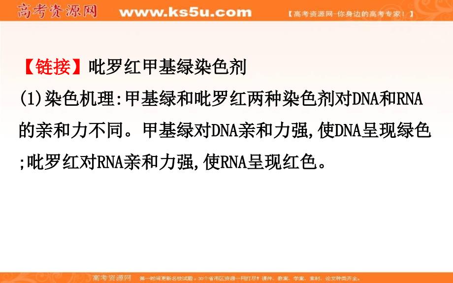 2018年秋季学期高中生物人教版必修一课件：2.3 遗传信息的携带者——核酸 .ppt_第4页