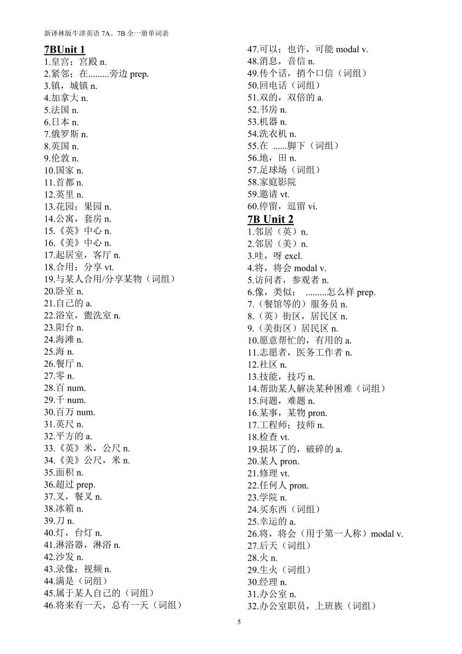 苏教版--新译林版牛津英语7年级全一册单词表.doc_第5页