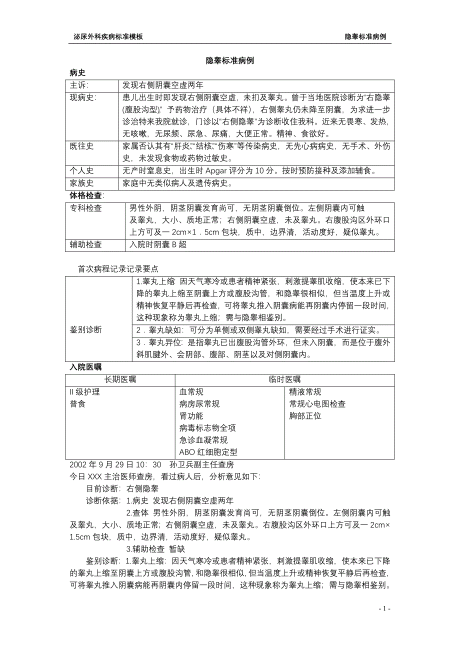 隐睾标准病例模板.doc_第1页