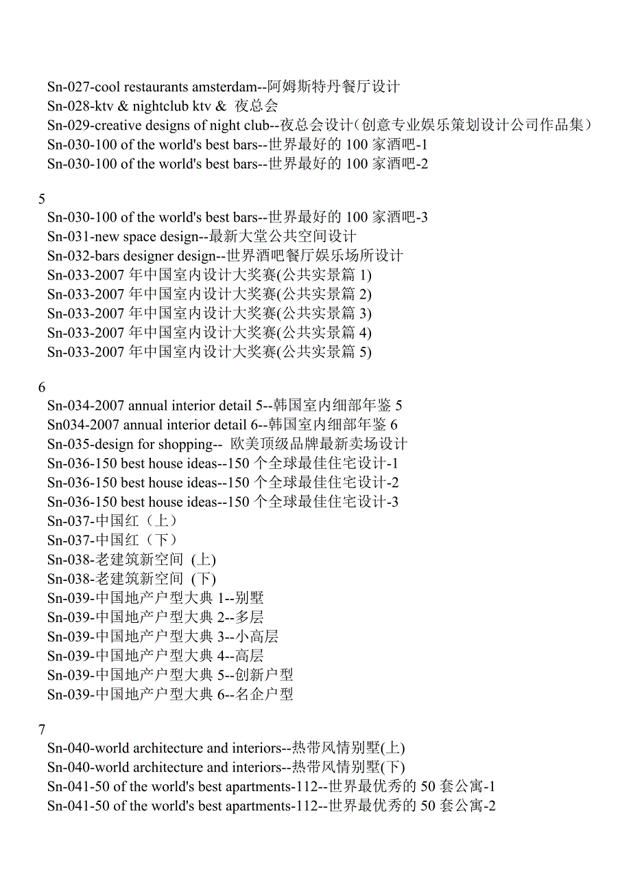 室内设计书籍目录_第3页