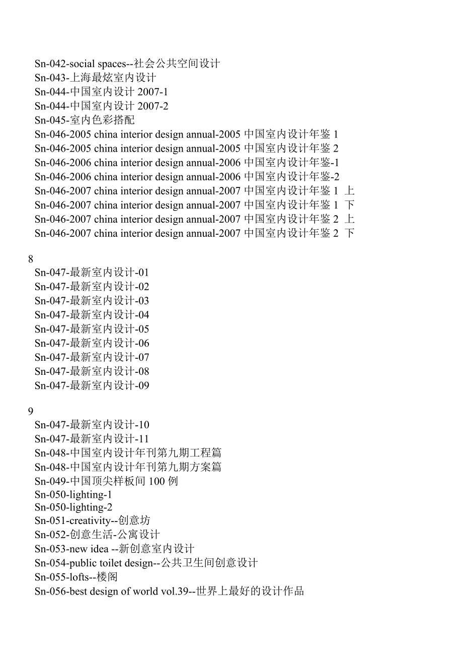 室内设计书籍目录_第4页