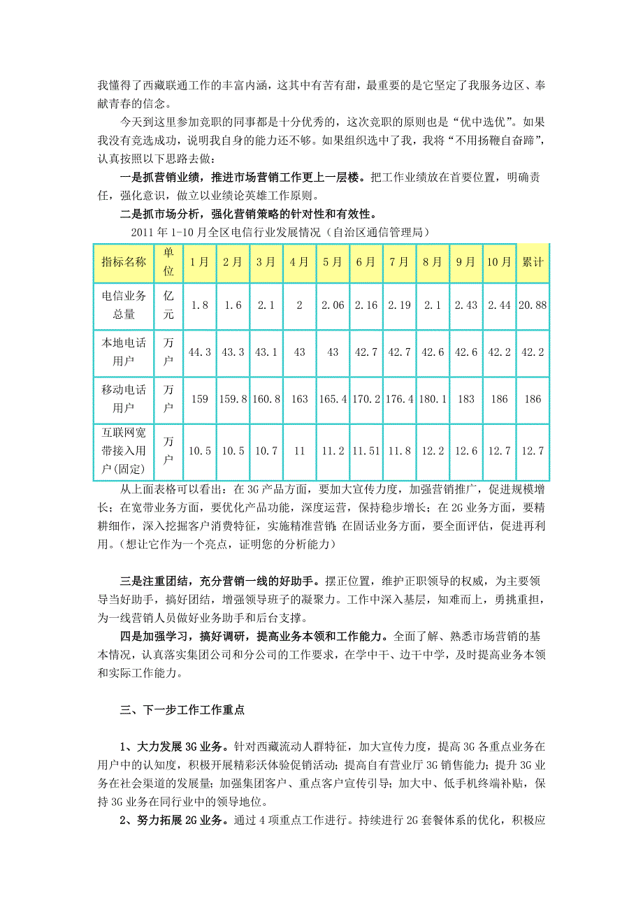 联通市场部副经理竞聘演讲稿_第2页