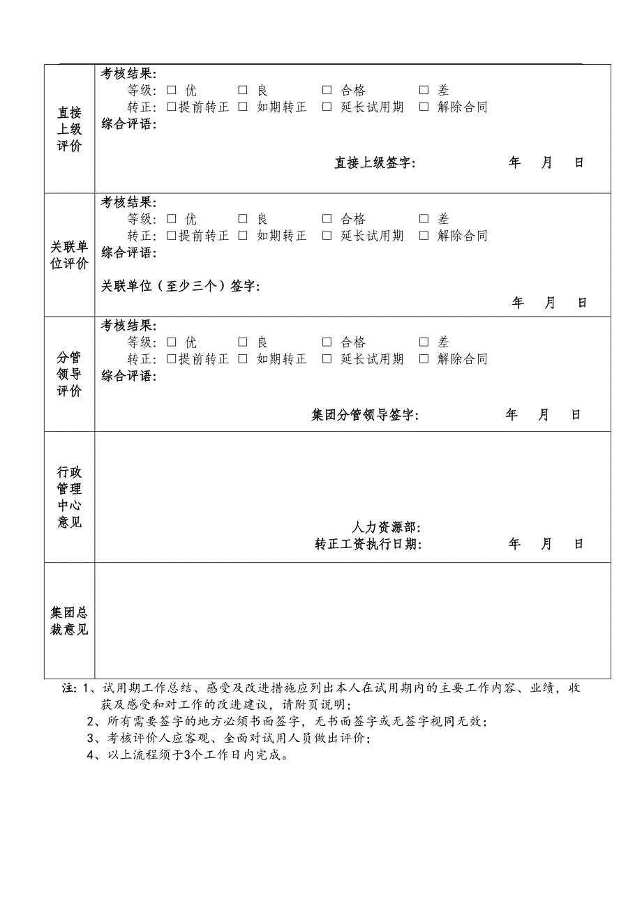 【考核管理】高管试用期考核管理全套工具(草案)_第3页