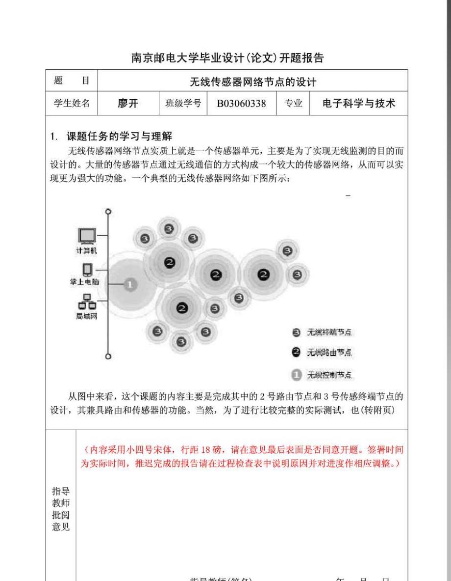 [开题报告]南京邮电大学毕业设计(论文)开题报告_第1页