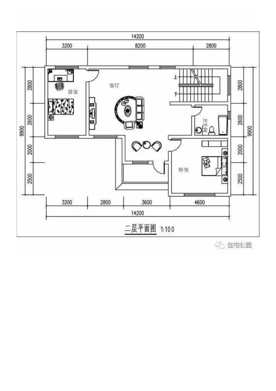 30万自建3层简欧小院,屋顶露台带阳光房设计,含实景图!_第4页