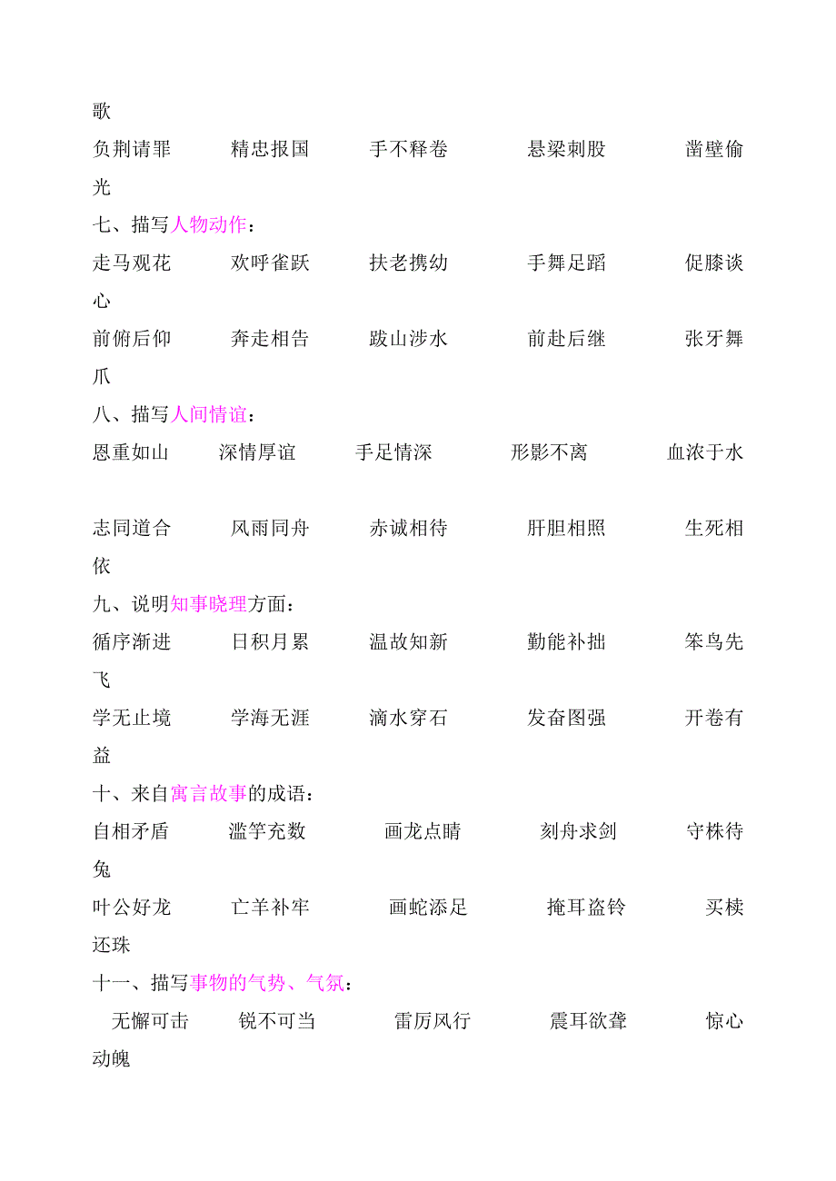 成语归类大全(转贴)_第2页