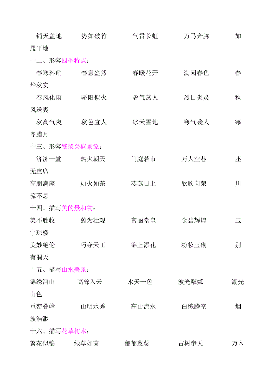 成语归类大全(转贴)_第3页